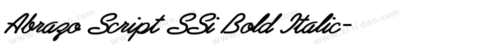 Abrazo Script SSi Bold Italic字体转换